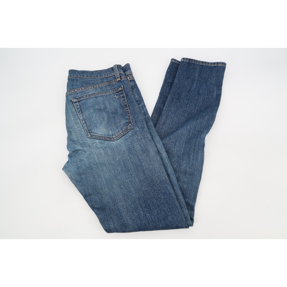 Rag & Bone Mens 31 Fit 2 Slim Stretch USA Cotton Jeans 31x33 Linden Blue M122